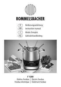 Bedienungsanleitung Rommelsbacher F 1200 Fondue