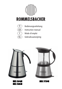 Bedienungsanleitung Rommelsbacher EKO 376/G Espressomaschine