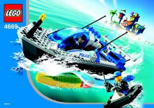 Manual de uso Lego set 4669 4Juniors Barco de la policía