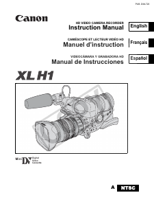 Mode d’emploi Canon XL H1 Caméscope