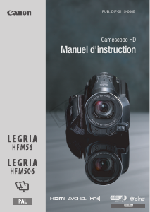 Mode d’emploi Canon LEGRIA HF M506 Caméscope