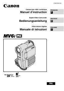 Mode d’emploi Canon MV6i MC Caméscope