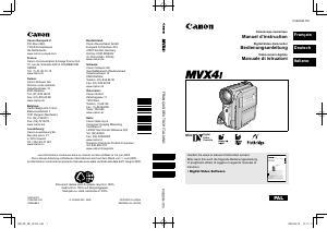 Mode d’emploi Canon MVX4i Caméscope