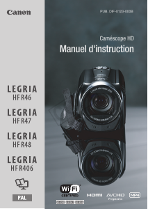 Mode d’emploi Canon LEGRIA HF R406 Caméscope