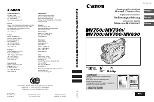 Mode d’emploi Canon MV700 Caméscope