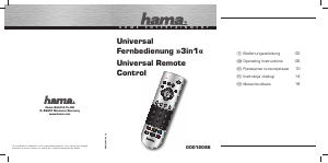 Manual Hama 00012086 3in1 Remote Control