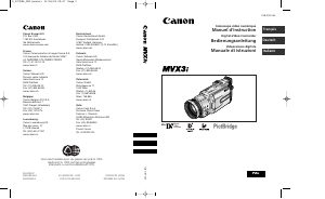 Mode d’emploi Canon MVX3i Caméscope