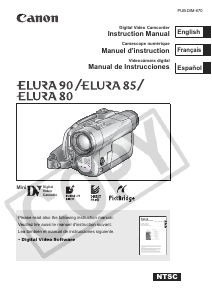 Mode d’emploi Canon Elura 85 Caméscope