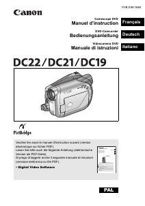 Mode d’emploi Canon DC21 Caméscope