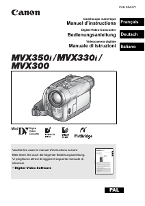 Mode d’emploi Canon MVX300 Caméscope