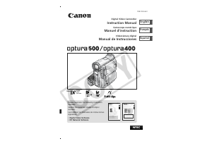 Mode d’emploi Canon Optura 500 Caméscope