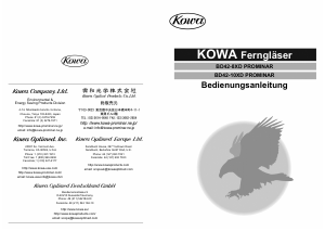 Bedienungsanleitung KOWA BD42-8XD Prominar Fernglas