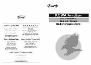 Bedienungsanleitung KOWA BD42-10XD Prominar Fernglas