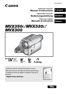 Mode d’emploi Canon MVX350i Caméscope