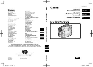 Mode d’emploi Canon DC95 Caméscope