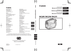 Mode d’emploi Canon DC201 Caméscope