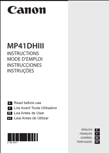 Handleiding Canon MP41DHIII Rekenmachine met telrol