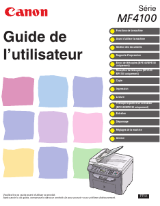 Mode d’emploi Canon i-SENSYS MF4120 Imprimante multifonction