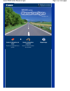 Mode d’emploi Canon Pixma MX350 Imprimante multifonction