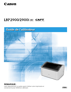 Mode d’emploi Canon i-SENSYS LBP2900i Imprimante
