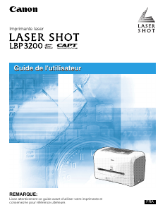 Mode d’emploi Canon Laser Shot LBP-3200 Imprimante