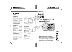 Mode d’emploi Canon IXUS V3 Appareil photo numérique