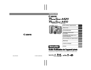 Mode d’emploi Canon PowerShot A620 Appareil photo numérique