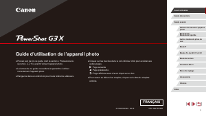 Mode d’emploi Canon PowerShot G3X Appareil photo numérique