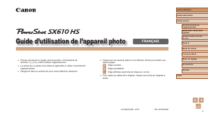 Mode d’emploi Canon PowerShot SX610 HS Appareil photo numérique