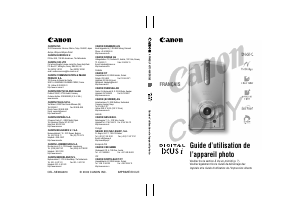 Mode d’emploi Canon IXUS i Appareil photo numérique