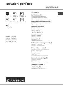 Manuale Ariston LIQ 700 PLUS Lavastoviglie