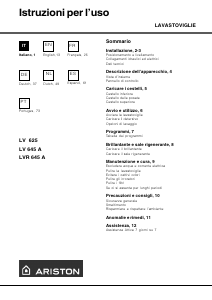 Mode d’emploi Ariston LV 645 A Lave-vaisselle