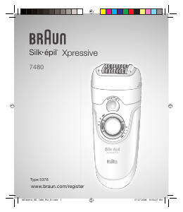 Посібник Braun 7480 Silk-epil Xpressive Епілятор