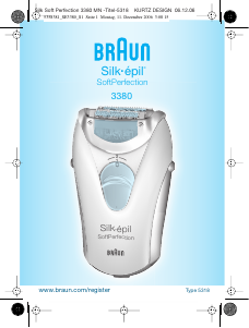 Kullanım kılavuzu Braun 3380 Silk-epil SoftPerfection Epilatör