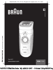 Manual Braun BGK 7090 Epilator