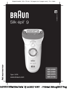 Kullanım kılavuzu Braun SES 9/890 Silk-epil 9 Epilatör