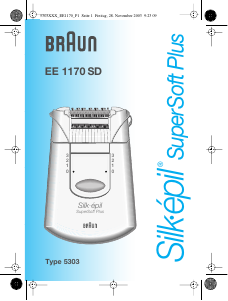 Bruksanvisning Braun EE 1170 SD Silk-epil SuperSoft Plus Epilator