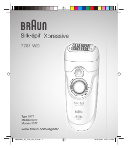 Manual de uso Braun 7781 WD Silk-epil Xpressive Depiladora