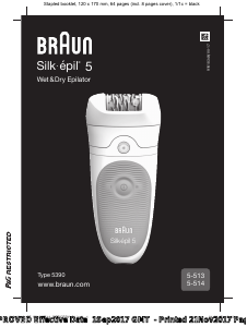Kullanım kılavuzu Braun 5-513 Silk-epil 5 Epilatör