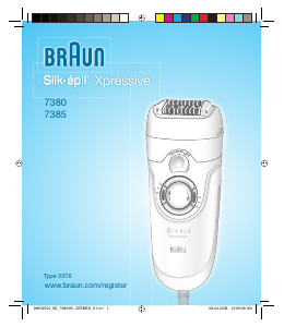 Kullanım kılavuzu Braun 7380 Silk-epil Xpressive Epilatör