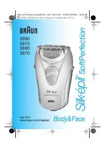 Kullanım kılavuzu Braun 3990 Silk-epil SoftPerfection Epilatör