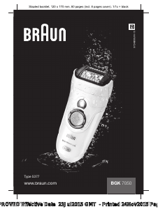 Kullanım kılavuzu Braun BGK 7050 Epilatör