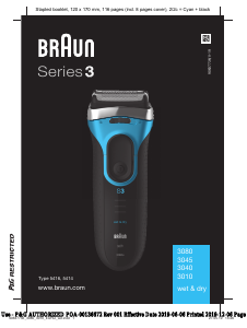 Bruksanvisning Braun 3080 Rakapparat