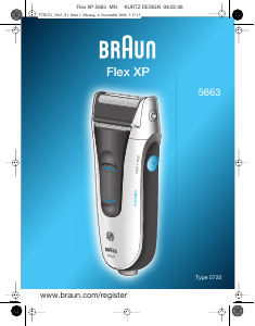 Kullanım kılavuzu Braun 5663 Flex XP Tıraş makinesi