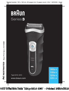 Manual Braun 320r-4 Aparat de ras