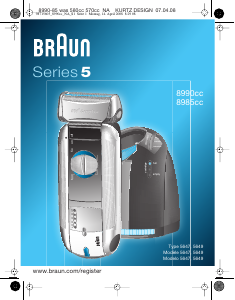 Mode d’emploi Braun 8990cc Rasoir électrique