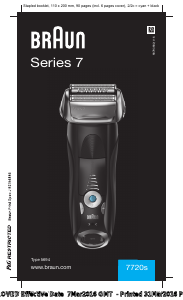 Bruksanvisning Braun 7720s Barbermaskin