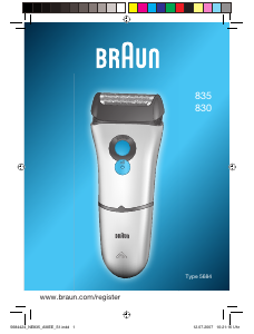 Mode d’emploi Braun 835 Rasoir électrique