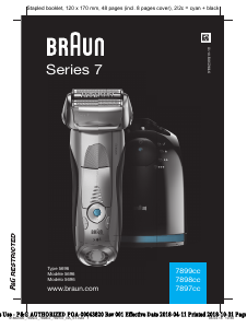 Mode d’emploi Braun 7899cc Rasoir électrique