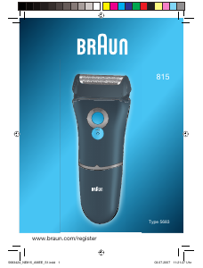 Mode d’emploi Braun 815 Rasoir électrique